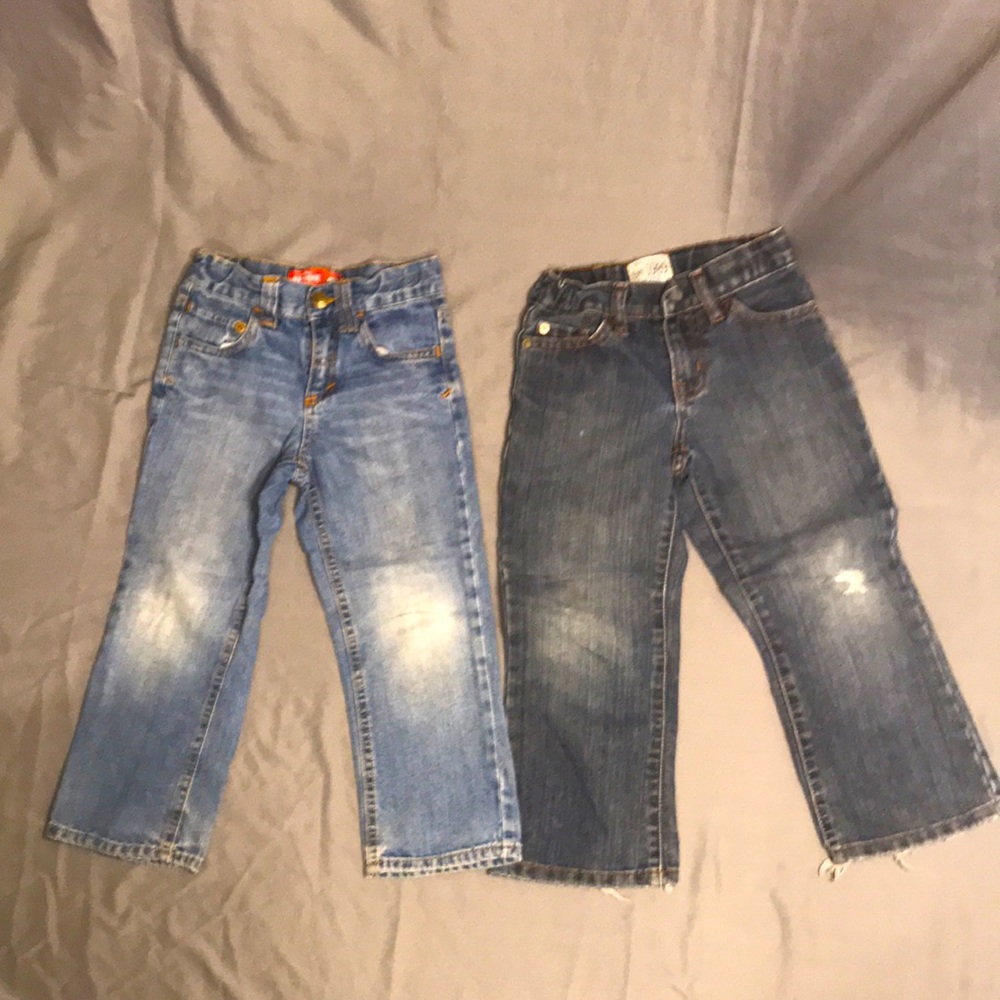 2 pairs of Kid's Blue Jeans, size 4/4T